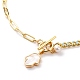 Ожерелья с подвесками на руку хамса из натуральных ракушек NJEW-JN03240-04-2