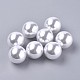 Cuentas de perlas de imitación de resina RESI-WH0008-36E-02-1