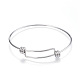 Adjustable 304 Stainless Steel Expandable Bangle Making X-BJEW-G546-01P-2