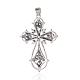 Alloy Latin Cross Clenched Large Gothic Big Pendants PALLOY-I111-23AS-06-2