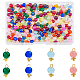 HOBBIESAY 200Pcs Imitation Jade Round Glass Beads Charms FIND-HY0001-25-1
