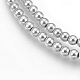 Chapelets de perles en hématite synthétique sans magnétiques G-A170-04E-P-1