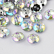 Botones redondos planos del diamante artificial de acrílico de Taiwán de 2-agujero BUTT-F015-21mm-14-1