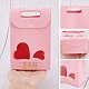 Nbeads 20Pcs 2 Style Rectangle Paper Bags with Handle and Clear Heart Shape Display Window CON-NB0001-90-3