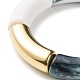 Bracelet extensible de perles de tube incurvé pour fille femmes BJEW-JB06941-01-4