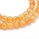 Faceted Round Natural Quartz Crystal Beads Strands G-N0152-18-12mm-1