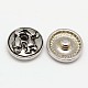 Flat Round Alloy Jewelry Snap Buttons X-SNAP-F004-02-NR-1
