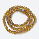 Chapelets de perles en verre électroplaqué EGLA-A034-T4mm-I17-2
