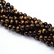Natural Grade AB Tiger Eye Round Beads Strands G-YW0001-58A-1