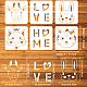 6Pcs 6 Styles Hexagon PET Hollow Out Drawing Painting Stencils DIY-WH0394-0038-2