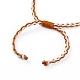 Fabrication de bracelet en cordon tressé en nylon réglable AJEW-JB00874-02-3