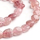 Chapelets de perles aux fraises en quartz naturel G-D0002-B40-3