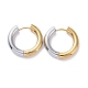 Двухцветные серьги-кольца из нержавеющей стали 304 для женщин EJEW-A073-01C-1