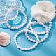 Braccialetti elasticizzati con perline rotonde con perle imitazione plastica pom BJEW-JB09517-4