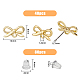 SUPERFINDINGS 40Pcs Bowknot Stud Earrings Alloy Stud Earring Findings Earring Posts Stud Earrings with 80Pcs Plastic Ear Nuts for Earring DIY Jewelry Making FIND-FH0005-80-2