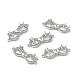 Brass Micro Pave Clear Cubic Zirconia Connector Charms KK-E068-VB377-4