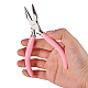 Sunnyclue alicates de punta de aguja de 4.7 pulgada mini alicates de joyería de diy alicates de precisión profesionales suministros de reparación de abalorios para hacer joyas proyectos de hobby rosa PT-SC0001-31-3