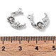 Brass Micro Pave Clear Cubic Zirconia Charms KK-F871-45P-3