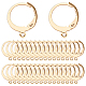 SUNNYCLUE 1 Box 80Pcs Leverback Earring Hooks Real 18K Gold Plated Stainless Steel Huggie Hoop Round Leverbacks Earwires Lever Back Hoops for Jewelry Making Earrings Backs Findings Replacement Adult STAS-SC0004-59G-1
