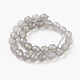 Chapelets de perles en agate grise naturelle G-G067-6mm-1-2
