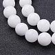 Chapelets de perles de jade blanche naturelle GSR8mmC067-2