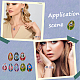 Sunnyclue 64 pièces 8 couleurs imprimées cauris naturelles perles de coquillage SHEL-SC0001-32-5