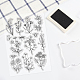 GLOBLELAND Wild Flower Clear Stamps for Card Making Decorative Vintage Plants Flowers Leaves Bee Transparent Silicone Stamps for DIY Scrapbooking Supplies Embossing Paper Card Album Decoration Craft DIY-WH0167-57-0345-4