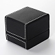 Cajas rectangulares anillo de imitación de cuero LBOX-F001-04-2