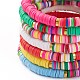 7Pcs Rainbow Polymer Clay Heishi Beads Stretch Bracelets Set X-BJEW-JB05882-2