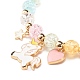 Bracelet extensible en perles rondes couleur bonbon avec breloque coeur licorne pour femme BJEW-JB07636-04-4