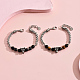 Set di braccialetti con perline di ossidiana naturale da 2 pz VB2931-1