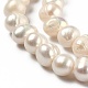 Fili di perle di perle d'acqua dolce coltivate naturali PEAR-L033-13A-3
