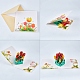 3d всплывающие поздравительные открытки с тюльпанами DIY-WH0161-06-3