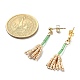 Boucles d'oreilles pendantes à balai perlé miyuki delica EJEW-MZ00095-2