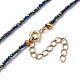 Faceted Rondelle Glass Beaded Necklaces NJEW-JN03004-5