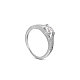 TINYSAND? Sterling Silver Round Cut CZ Engagement Rings TS-R159-S-75-1
