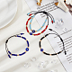Anattasoul 4 шт. 4 цвета стеклянные и пластиковые плетеные браслеты из бисера от сглаза BJEW-AN0001-27-7