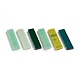 ガラスモザイクタイルカボション  工芸品用  rectanglee  グリーン  40.5~42.5x10~10.5x2.5~3mm  約200g/ボックス GLAA-G072-05C-3