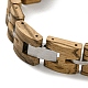 木製時計バンドブレスレット女性男性用  304ステンレス製クラスプ付  ミックスカラー  9-7/8インチ（25cm）。 BJEW-M306-01P-4