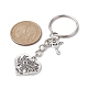 Porte-clés pendentif en alliage coeur saint valentin KEYC-JKC00625-04-3