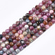 Natural Red Corundum/Ruby and Sapphire Bead Strands G-T108-38-1