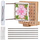 Квадратная бамбуковая доска для вязания крючком DIY-WH0002-62A-1