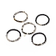 Set di braccialetti elasticizzati con perline rotonde in pietre preziose miste naturali da 5 pz e 5 stili BJEW-JB08829-4