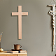 Croce da parete in legno nbeads HJEW-WH0036-45-5