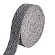Benecreat 13.12 Yards schwarzes Teppichnahtband aus Baumwolle mit Fischgrätenmuster OCOR-BC0005-46-1