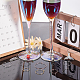 Anelli di fascino in vetro di vino in ottone KK-PH0035-80-8