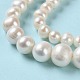 Chapelets de perles de nacre naturell PEAR-E018-67-4