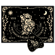 Creatcabin Planche à pendule en bois planches parlantes en bois avec planchette kit de jeu de divination de radiesthésie noire chasse aux esprits message métaphysique décor pour wicca 11.8 pouce crâne et rose DJEW-WH0324-019-1
