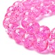 Spray Painted Crackle Glass Beads Strands CCG-Q001-8mm-02-3