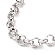 304 Stainless Steel Rolo Chain Bracelet for Men Women BJEW-E031-06P-04-2